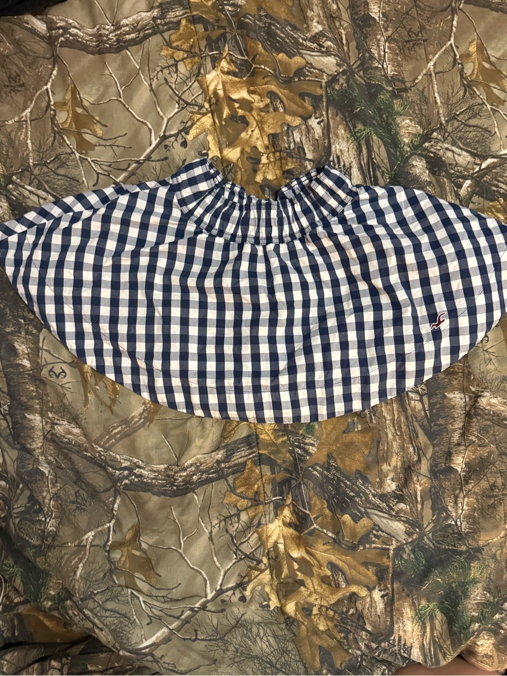 Hollister poofy Gingham circle skirt